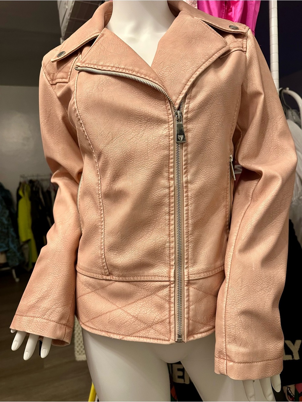Guess biker Jacket M blush